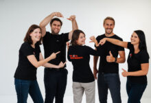 ©Teamfoto Junge Wirtschaft Villach 2 (v.l.n.r. Lydia Stank, Tobias Suntinger, Evelyn Prosen, Hannah Widnig, Michael Omann)