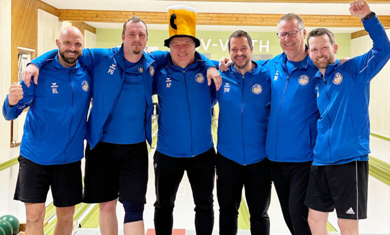 KSK-BL-Team_2024-03-16.jpg (©KSK Klagenfurt-Magdalensberg) Das siegreiche Team in St. Pölten – von links: Roman Leitner, Patrick Geier, Adolf Pichler, Kapitän Daniel Waldhauser, Obmann Werner Rössler und Martin Oberrauner.