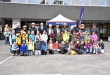 Kinderpolizeitour in Zams mit Landeshauptmann Anton MATTLE, Bezirkshauptmann Landeck Siegmund GEIGER, Bürgermeister Zams Benedikt LENTSCH Bezirkspolizeikommandant Landeck Christoph PATIGLER, stv. Leiter LVA Enrico LEITGEB und Veranstaltungsorganisator Büro Öffentlichkeitsarbeit Erwin VÖGELE © Land Tirol, Hörmann