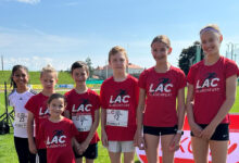 Foto zVG von rechts: Romina Kury, Julia Novak, Matteo Cuoni, Mai und Leni Krohne, Leo Kury, Elisha Bouchamaoui © LAC-Klagenfurt
