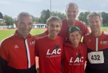 ein Teil des LAC-Mastersteams: von links - Hans-Joachim Imre, Siegfried Stupnig, Gasper Günther (Betreuung), Uli Striednig (Mastersreferentin), Richard Peterl © LAC-Klagenfurt