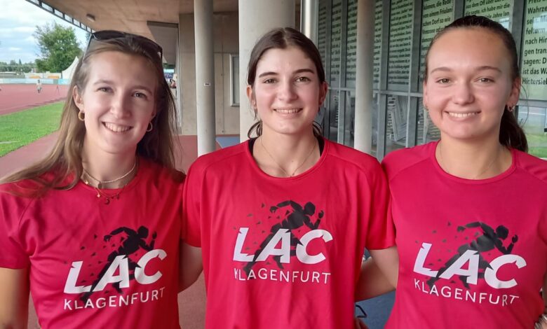 Foto/Gasper von links – ein Teil der LAC-Teilnahmeanwärterinnen: Lorena Miklau, Jana Obiltschnig, Elisabeth Bluch© LAC-Klagenfurt