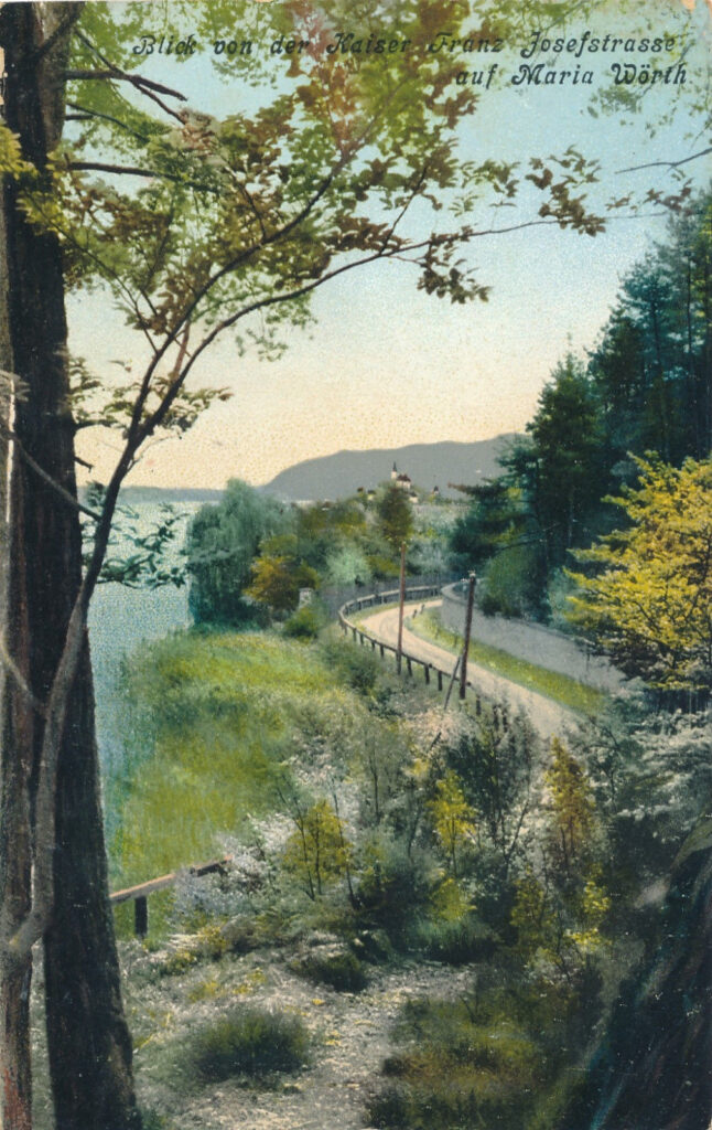 Blick von der Kaiser-Franz-Joseph-Straße auf Maria Wörth (© Pörtschach Archiv)