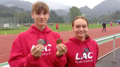 Foto/KK Gasper: Jana Obiltschnig und Matthias Altenberger ©LAC-Klagenfurt