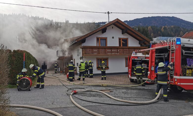 Heizraumbrand in Wohnhaus in Tröpolach © FF Tröpolach