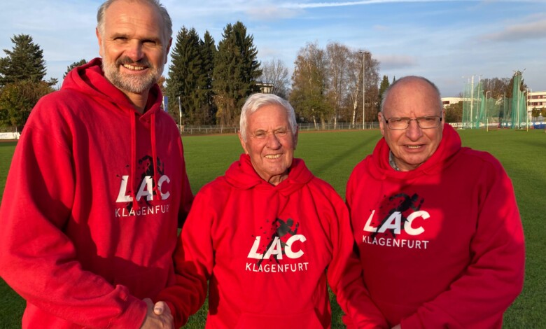 Foto/KK Repitsch von rechts: Gunther Spath (LAC-Obmann und ÖSTA-Trainer), Walter Steinbrugger, Günther Gasper (ÖSTA-Trainer)