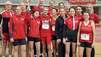 Foto/KK Hermi Goljer: das LAC-Team bei der Pokalübergabe im Rahmen der ÖMS der Masters 2025.