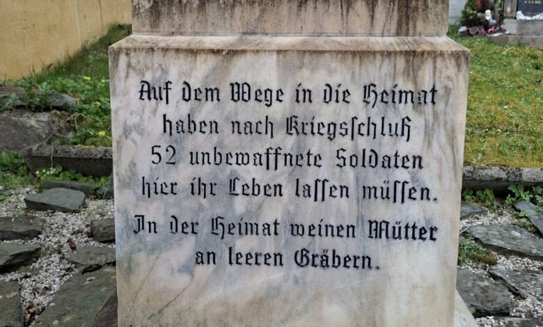 Fotos/KK Günther Gasper: Stele auf dem oberen Friedhof von Gurnitz
