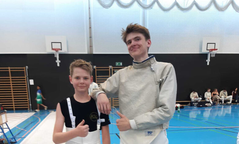 Thiemo May mit Bruder Theo May-Kreiger bei der Kadetten-ÖM © Fencing Club Villach