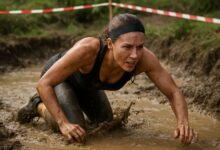 Frau läuft durch Schlamm, (c) nassfeld.at