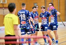 Foto aufgenommen und (c) von Bernd Stefan: VSV Unihockey Spieler v.l.n.r: Seiser, Schmid, Widnig, Rainer, Unterweger