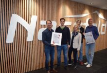 Gruppenfoto v.l.: Christian Krisper, Claus Beter, Christine Siegel-Kaiser, Robert Heuberger und Markus Brandstätter © Christopher-Puntigam