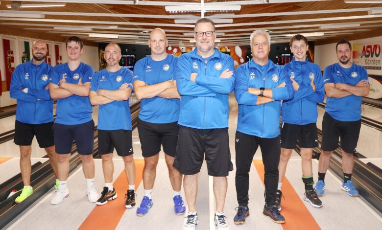 KSK Klagenfurt-Magdalensberg in Schwaz (Tirol): stehend von links: Werner Rössler, Andrej Lahovec, Daniel Waldhauser, Martin Oberrauner und Roman Leitner; hockend von links: Dominik Konec, Sandro Winter und Rafael Waldhauser © KSK Klagenfurt-Magdalensberg