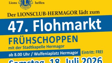 47. Lions Flohmarkt in Hermagor am 18. Juli 2026