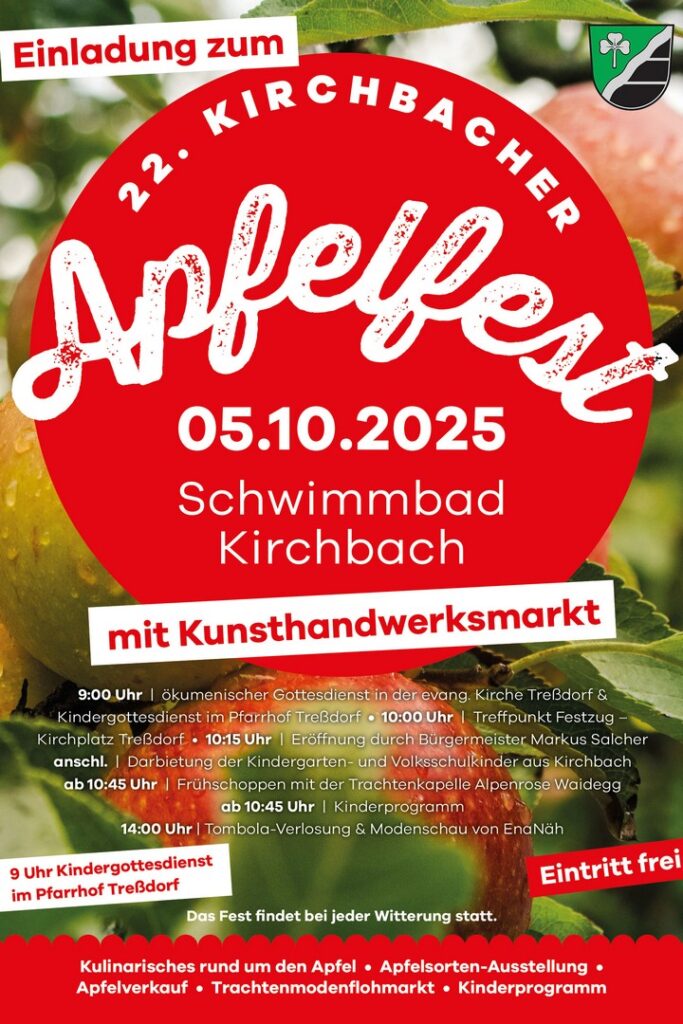 22. Apfelfest in Kirchbach 2025