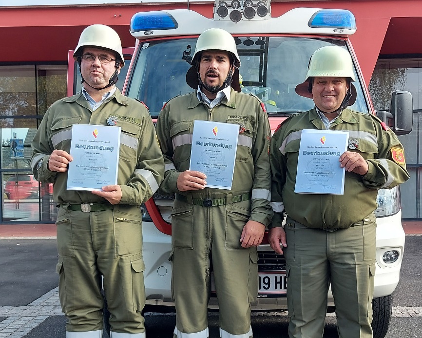 © FF Tröpolach, v.l.: Mathias Gucher, Stefan Rosenberger und Jürgen Gratzer