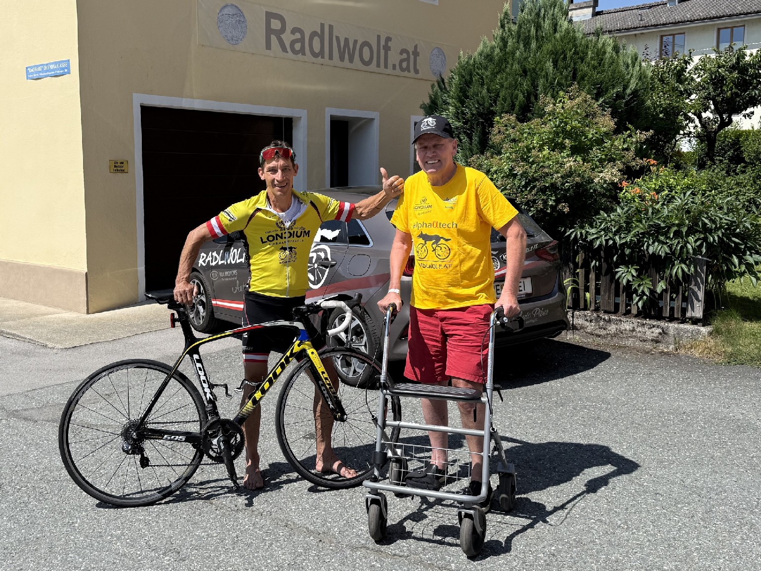 Michi Kurz und Radlwolf freuen sich auf ein Wiedersehen bei der „11. Auflage von Bewegung für den guten Zweck“ 2026 © Klaus Mamedof