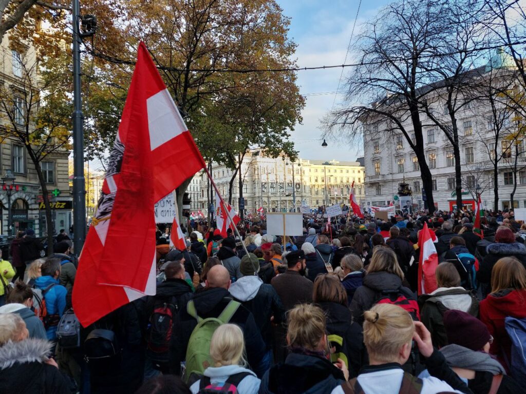 Demonstration in Wien, 20.11.2021
