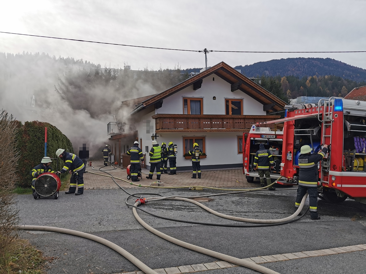 Heizraumbrand in Wohnhaus in Tröpolach © FF Tröpolach