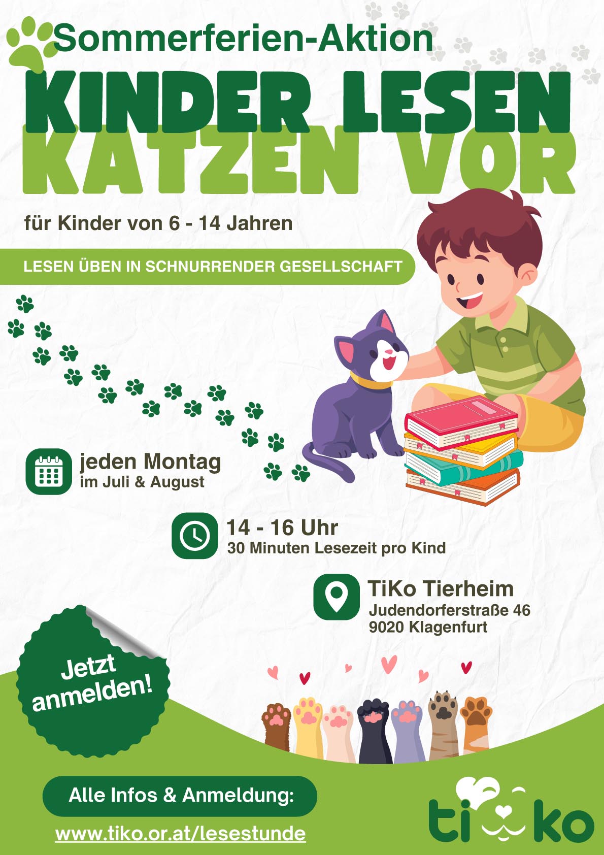 Kinder lesen Katzen vor Plakat © TiKo_Nina Zesar
