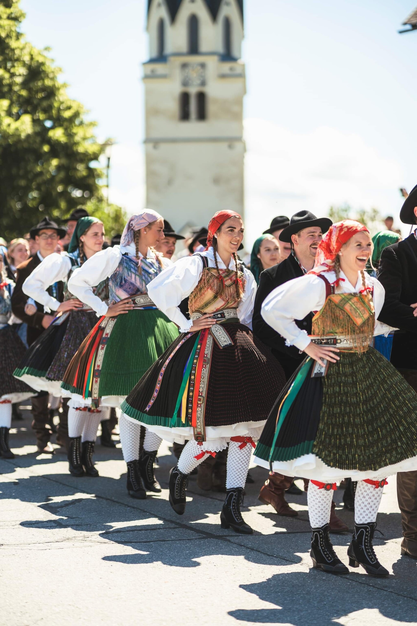 Untergailtaler Trachten beim Kirchtag in Feistritz. © Archiv Peter Wiesflecker