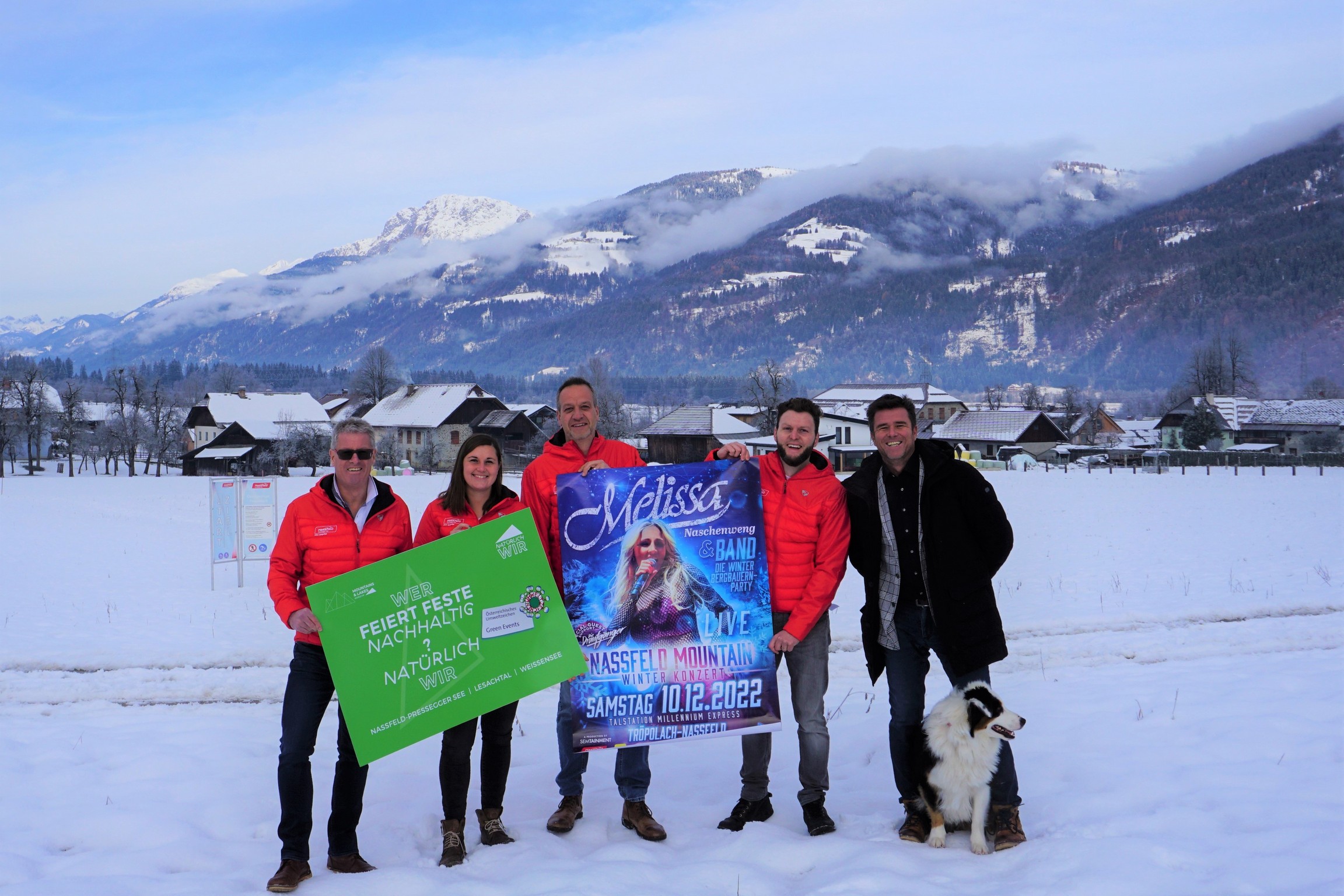 © nassfeld.at, eAm Bild (v.l.): GF Christopher Gruber, Ivonne Groinig, GF Markus Brandstätter, Andreas Zeitler, Alois Sattlegger