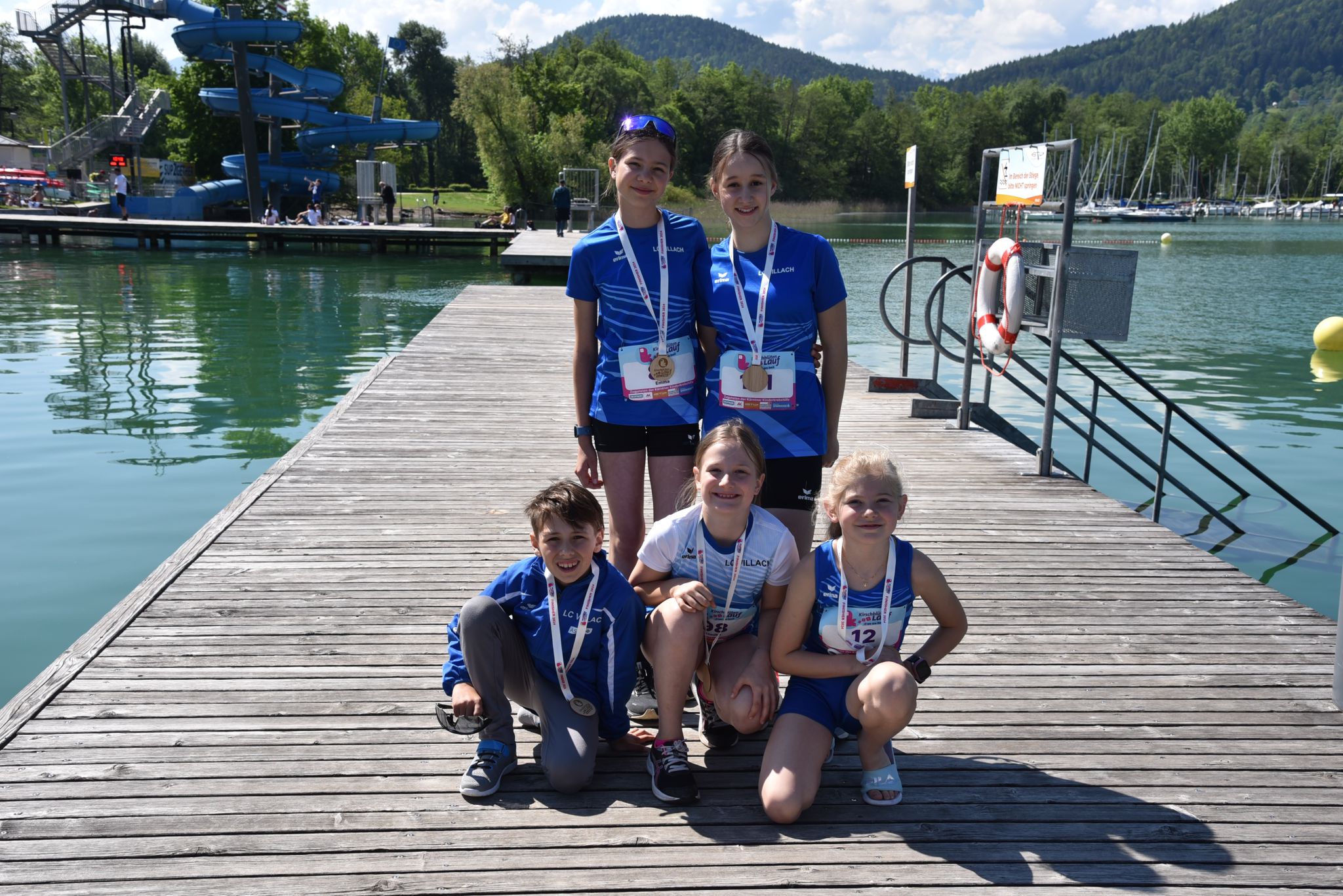Erfolgreiches LC Villach Team, hockend v.l.: Niklar, Annika und Leni, hinten: Emma und Jasmin © Martina Albel