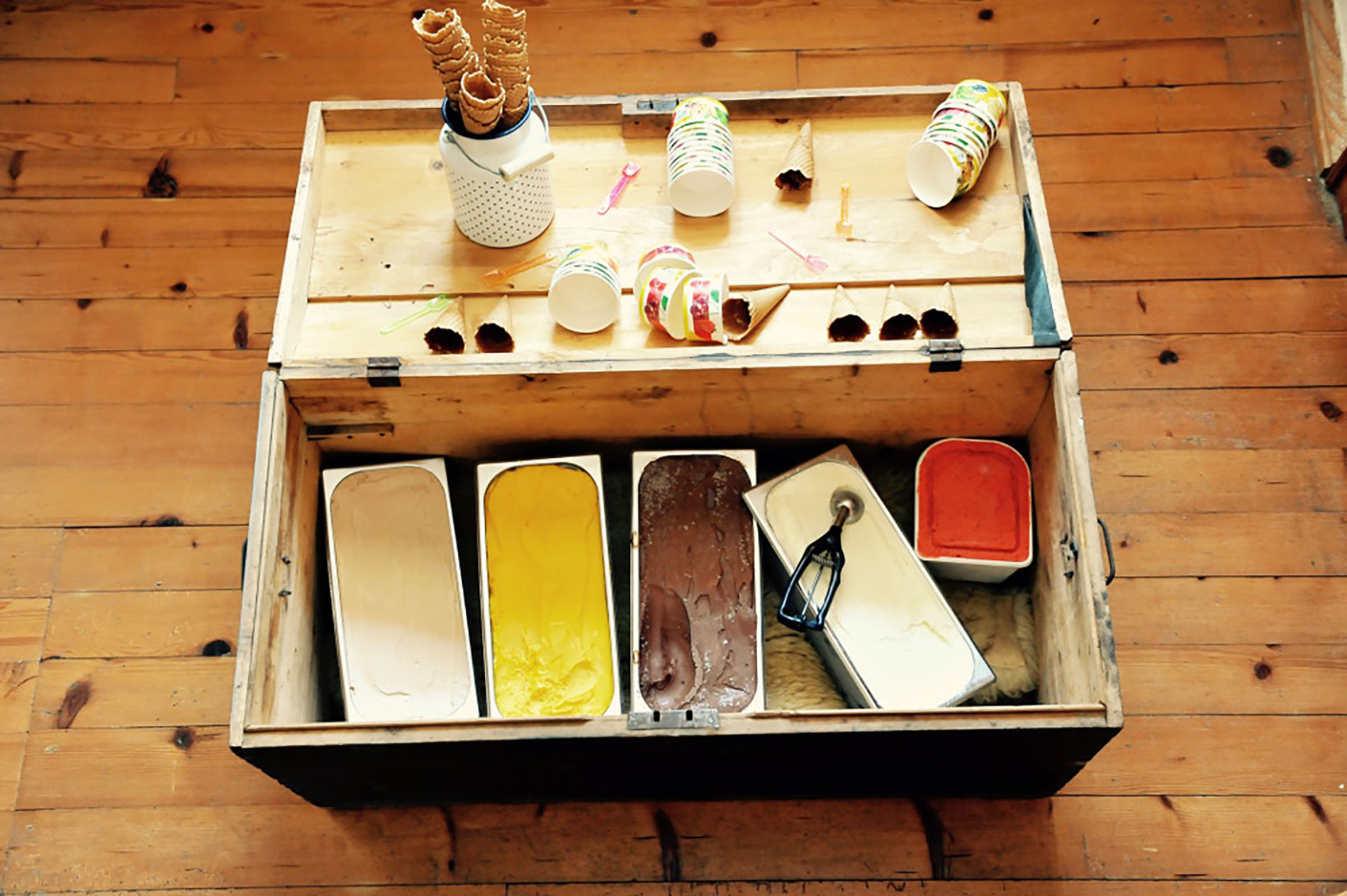 Kuhles Bauerneis, Truhe © slowfood.travel, W. Hummer